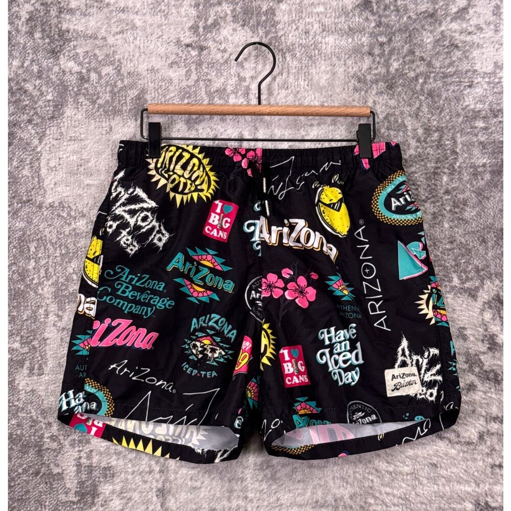 Bather Swim Trunks Large Mens Arizona Tea Mesh Lined 5" Swimwear